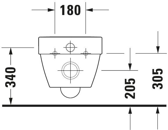 Duravit Wand-Tiefspül-WC Vero Air 37x57cm, 4,5 l, Rimless, weiß