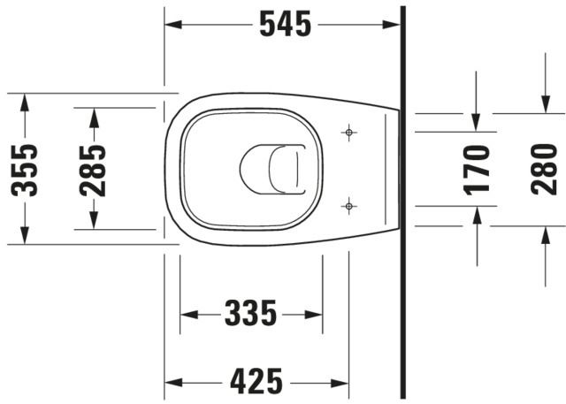 Duravit Wand-Tiefspül-WC D-Code 35,5 x 54,5 cm, 4,5 l, weiß
