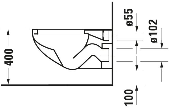 Duravit Wand-Tiefspül-WC Duraplus Colomba 36x57,5cm, 6,0 l, bahamabeige