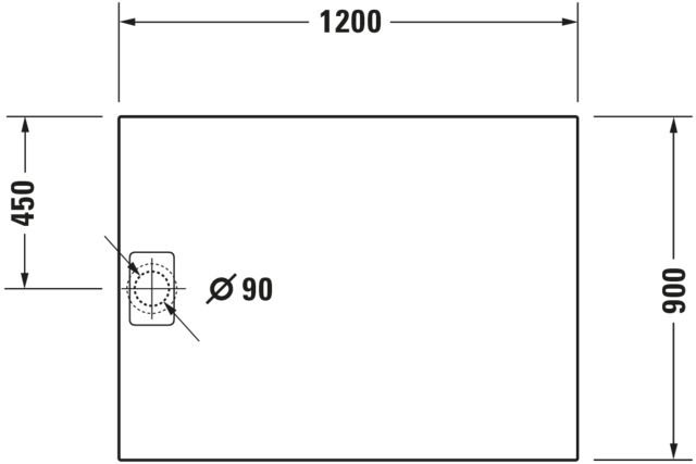 Duravit Rechteck-Duschwanne Stonetto 120 x 90 x 5 cm, sand