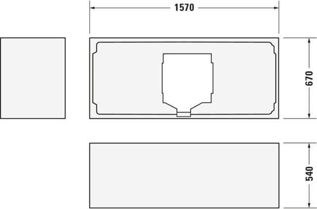 Duravit Wannenträger für Badewanne700308, 700309