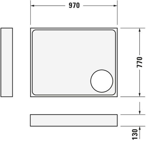 Duravit Wannenträger für Rechteck-Duschwanne, 720119