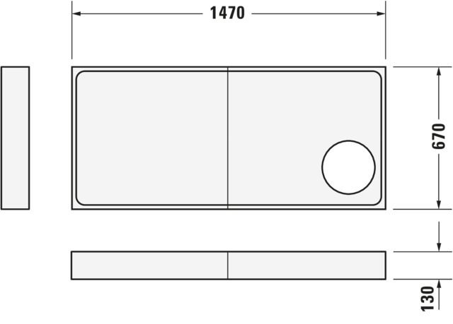 Duravit Wannenträger für Rechteck-Duschwanne, 720127