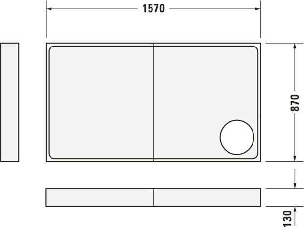 Duravit Wannenträger für Rechteck-Duschwanne, 720131