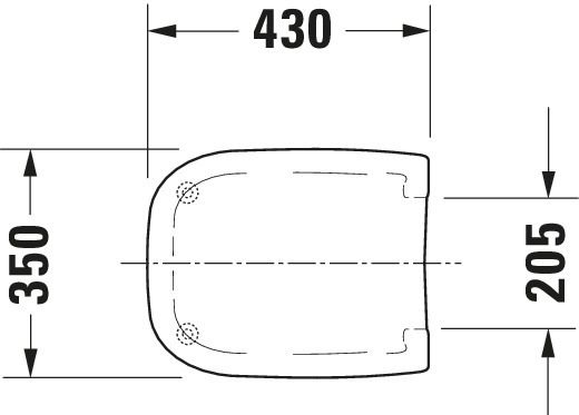 Duravit WC-Sitz D-Code Compact ohne Absenkautomatik, Scharniere Edelstahl, weiß