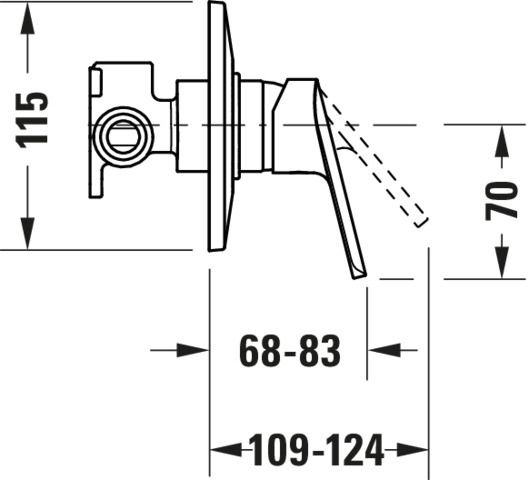 Duravit Fertigmontageset No. 1 UP-Einhebel-Brausemischer Set, 1 Verbraucher, chrom