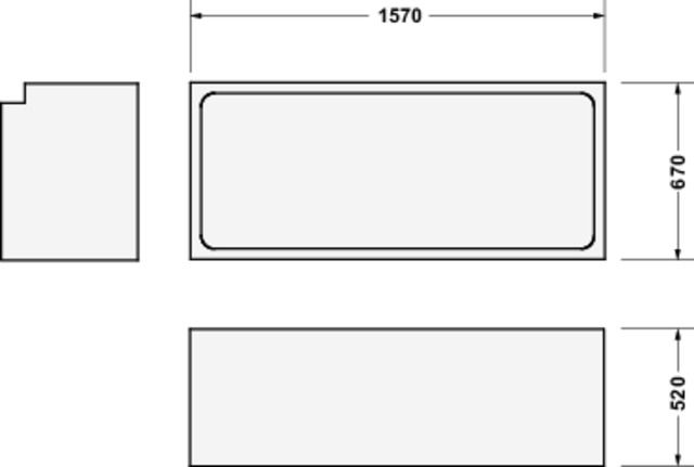 Duravit Wannenträger für Badewanne700308, 700309