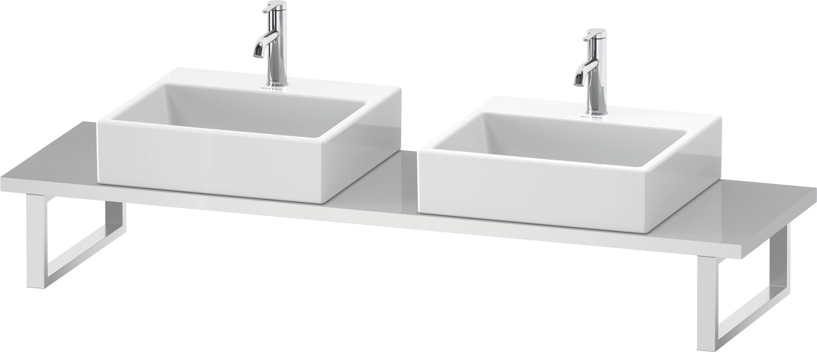 Duravit Konsole DuraStyle 80-200x48cm, 2 Ausschnitte, Stärke 3 cm, Eiche natur
