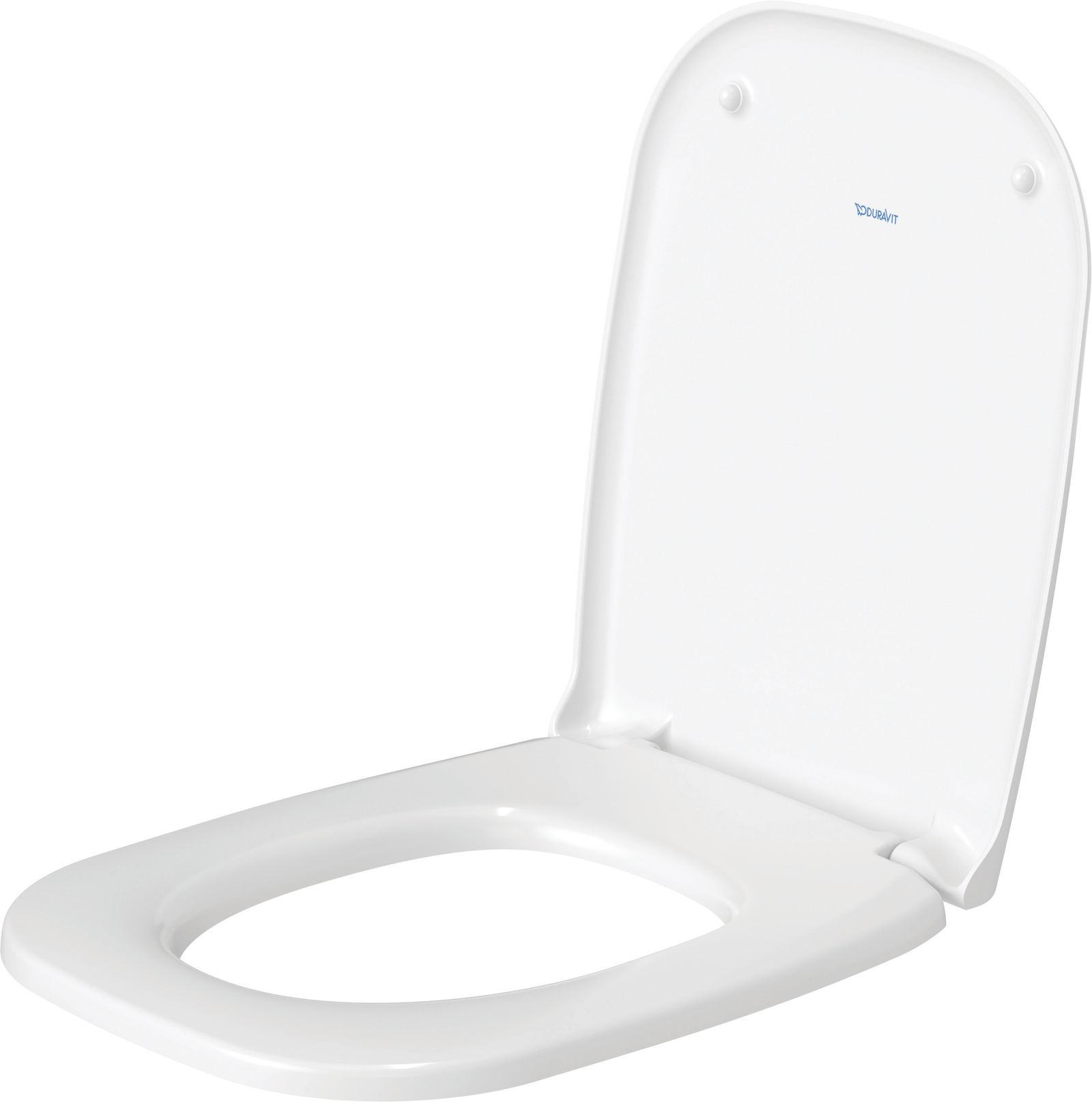 Duravit WC-Sitz D-Code Compact ohne Absenkautomatik, Scharniere Edelstahl, weiß