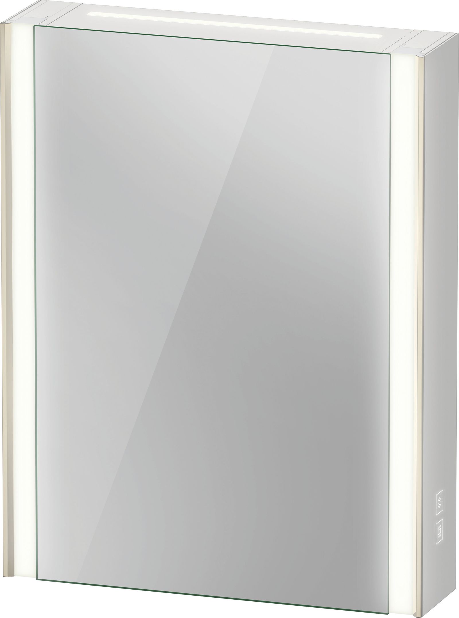 DU SPS XViu mit Bel. 800x620x156mm champ.matt, Anschlag rechts ohne ES,F