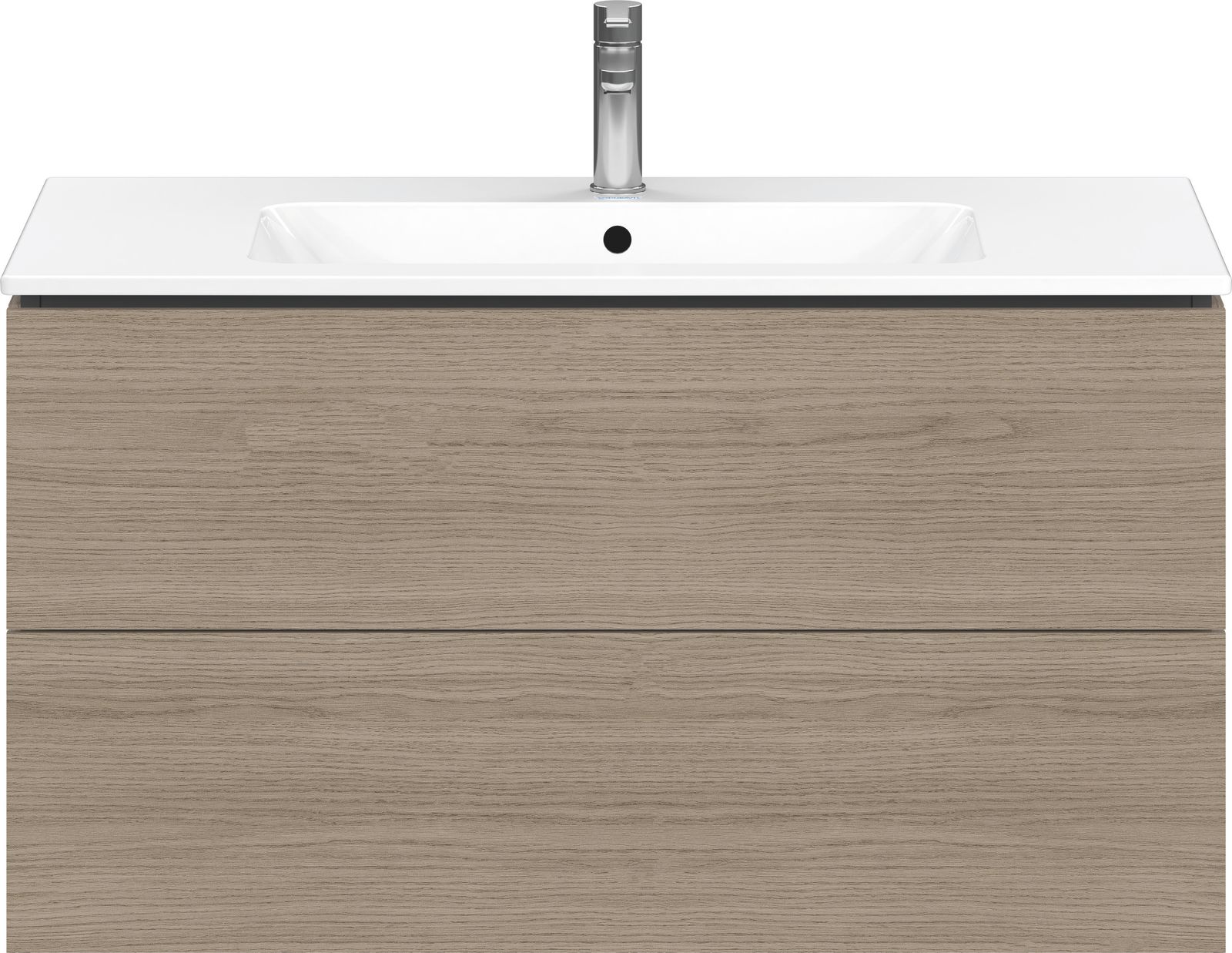 Duravit Waschtisch-Unterschrank L-Cube 102 x 48,1 cm, eiche terra, 2 Schubkästen, wandhängend