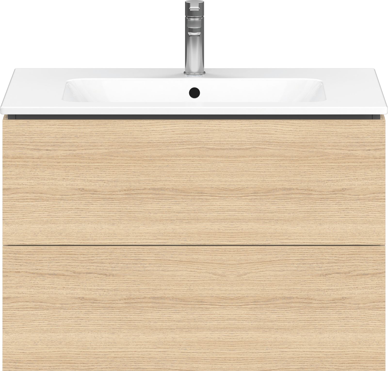 Duravit Waschtisch-Unterschrank L-Cube 82 x 48,1 cm, eiche natur, 2 Schubkästen, wandhängend