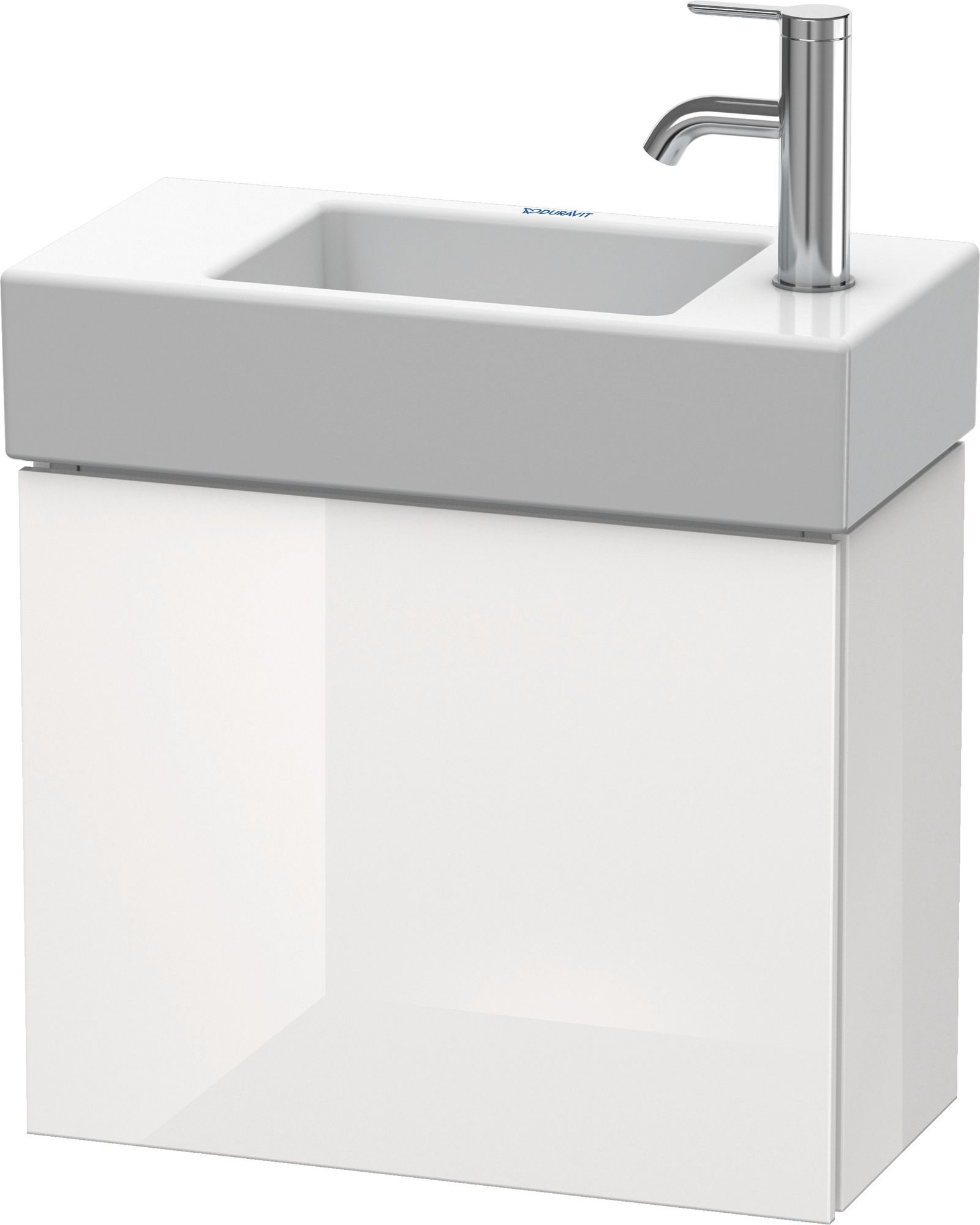 Duravit Waschtisch-Unterschrank L-Cube 48x24x40cm, wandhängend, Tür rechts, eiche natur