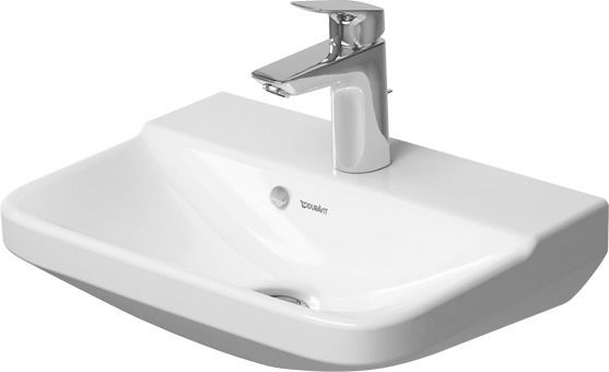 Duravit Handwaschbecken P3 Comforts 45 x 32 cm, ohne Hahnloch, mit Hahnlochbank und Überlauf, weiß