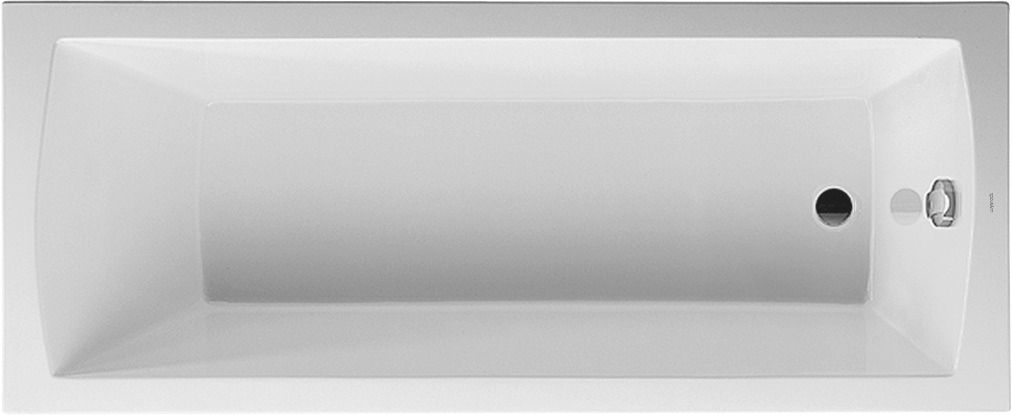 Duravit Rechteck-Badewanne Daro 170 x 70 x 46 cm, Einbauversion, 1 Rückenschräge, weiß