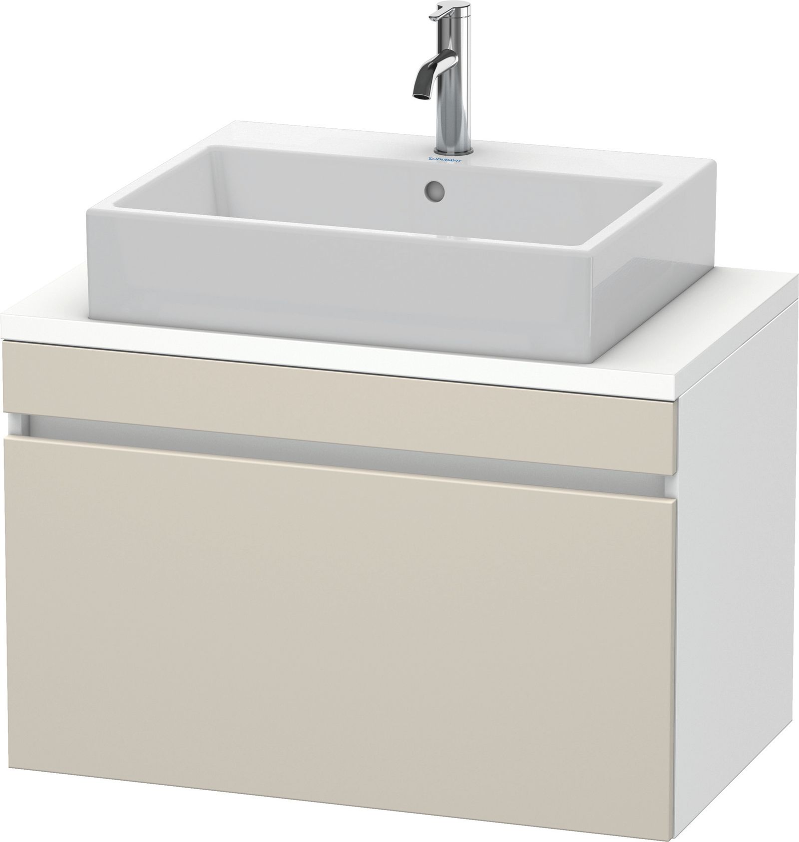 Duravit Waschtisch-Unterschrank Compact DuraStyle 80 x 47,8 cm, taupe/weiß matt, für Konsole, 1 Auszug