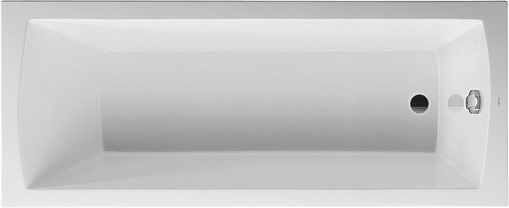 Duravit Rechteck-Badewanne Daro 170 x 75 x 46 cm, Einbauversion, 1 Rückenschräge, weiß