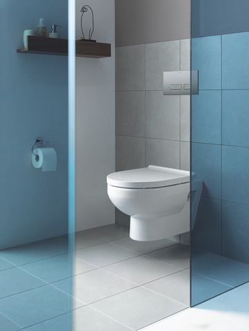 Duravit Wand-WC Set No. 1 mit WC-Sitz, Rimless, weiß