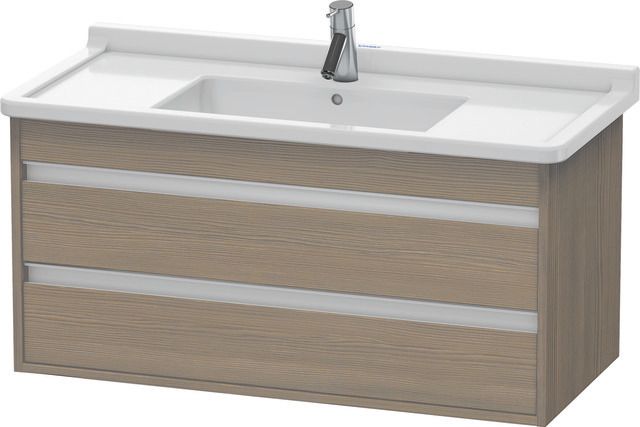 Duravit Waschtisch-Unterschrank Ketho 100 x 45,5 cm, Eiche terra, 2 Schubkästen, wandhängend