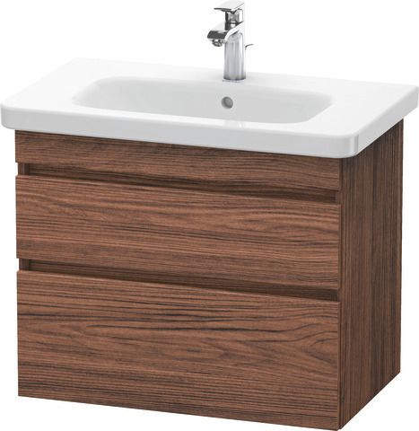Duravit Waschtisch-Unterschrank DuraStyle 73 x 44,8 cm, nussbaum dunkel, 2 Schubkästen, wandhängend