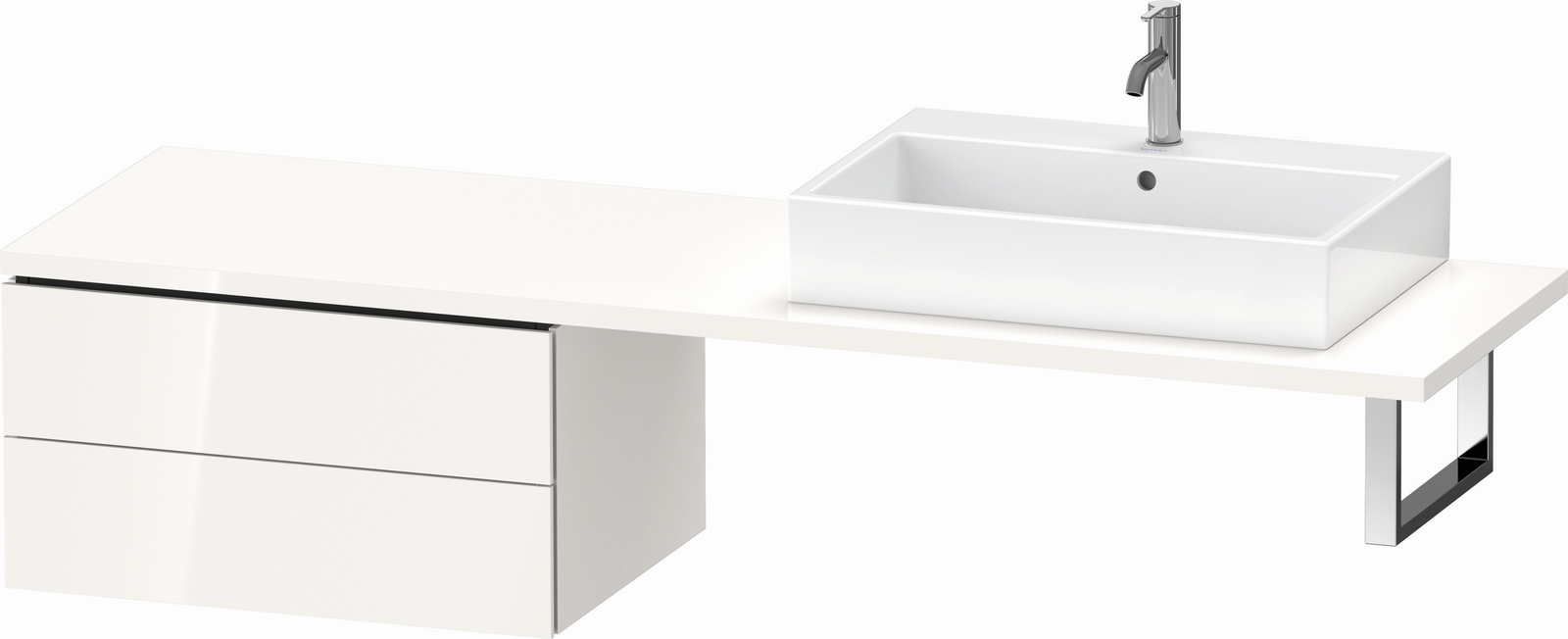 Duravit Unterschrank L-Cube 72 x 54,7 cm, eiche natur, für Konsole, 2 Schubkästen