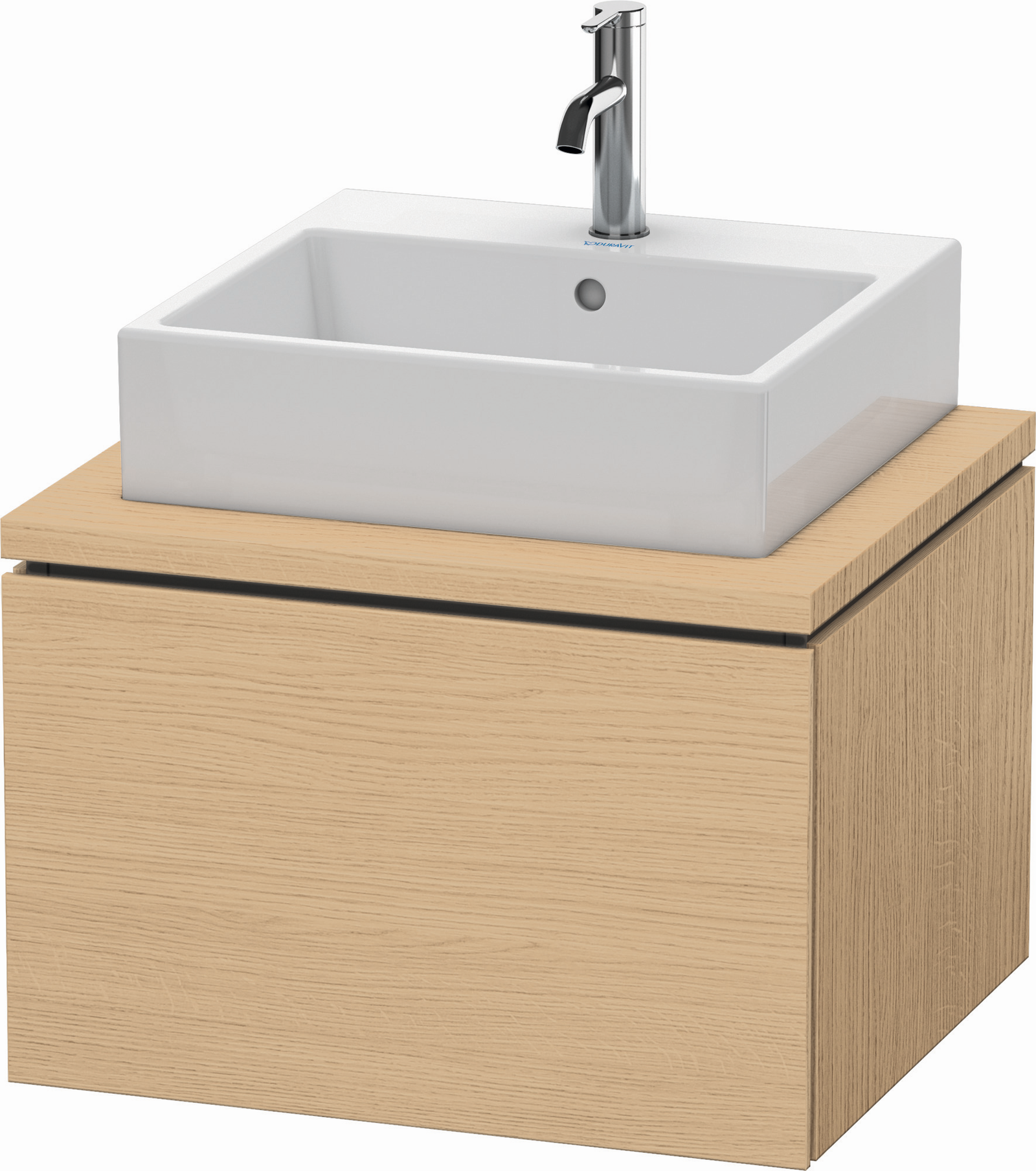 Duravit Waschtisch-Unterschrank L-Cube 62 x 54,7 cm, eiche natur, für Konsole, 1 Auszug