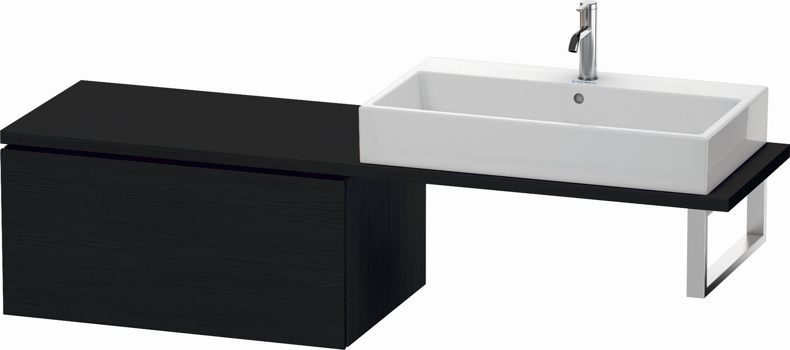 Duravit Unterschrank L-Cube 82 x 54,7 cm, eiche schwarz, für Konsole, 1 Auszug