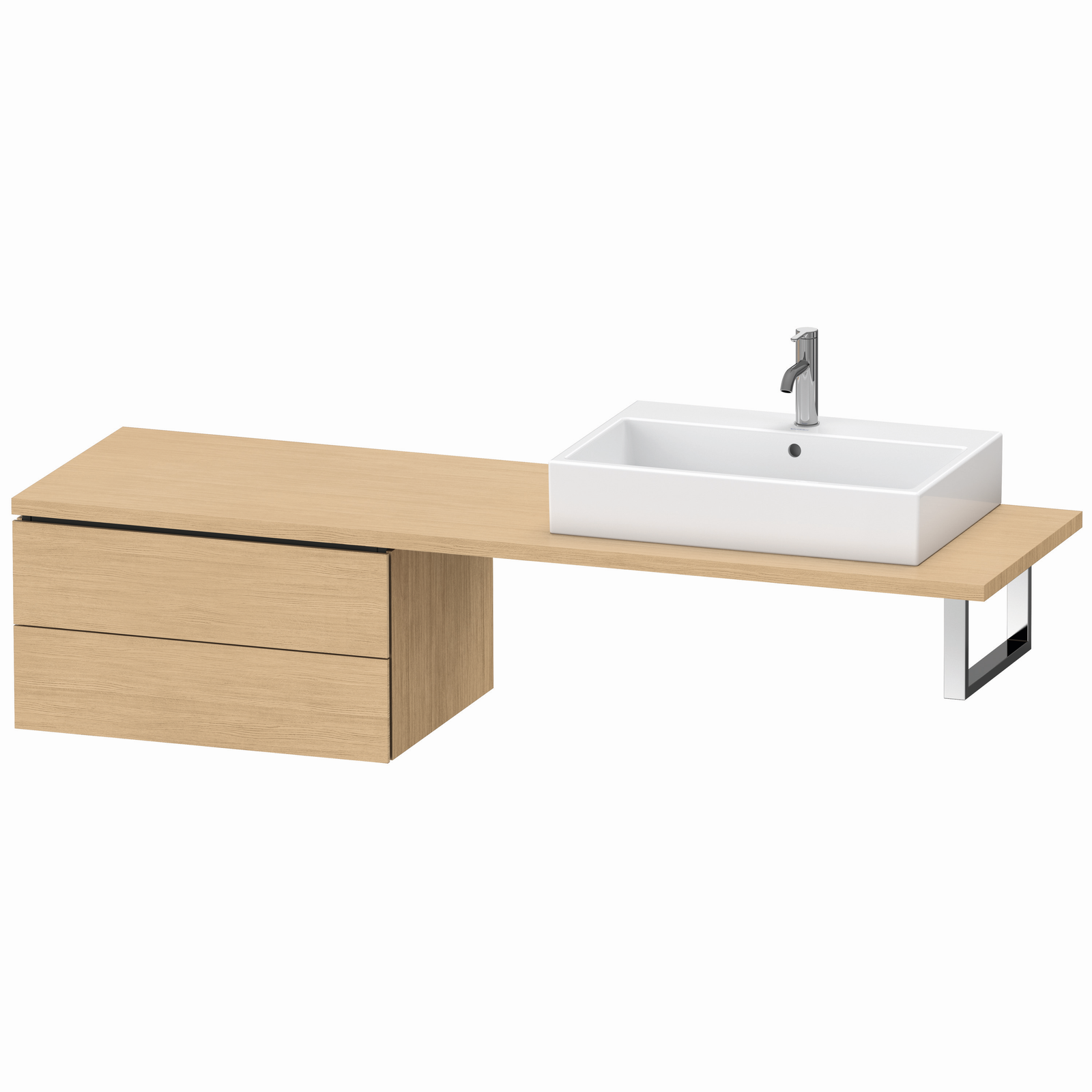 Duravit Unterschrank L-Cube 72 x 54,7 cm, eiche natur, für Konsole, 2 Schubkästen