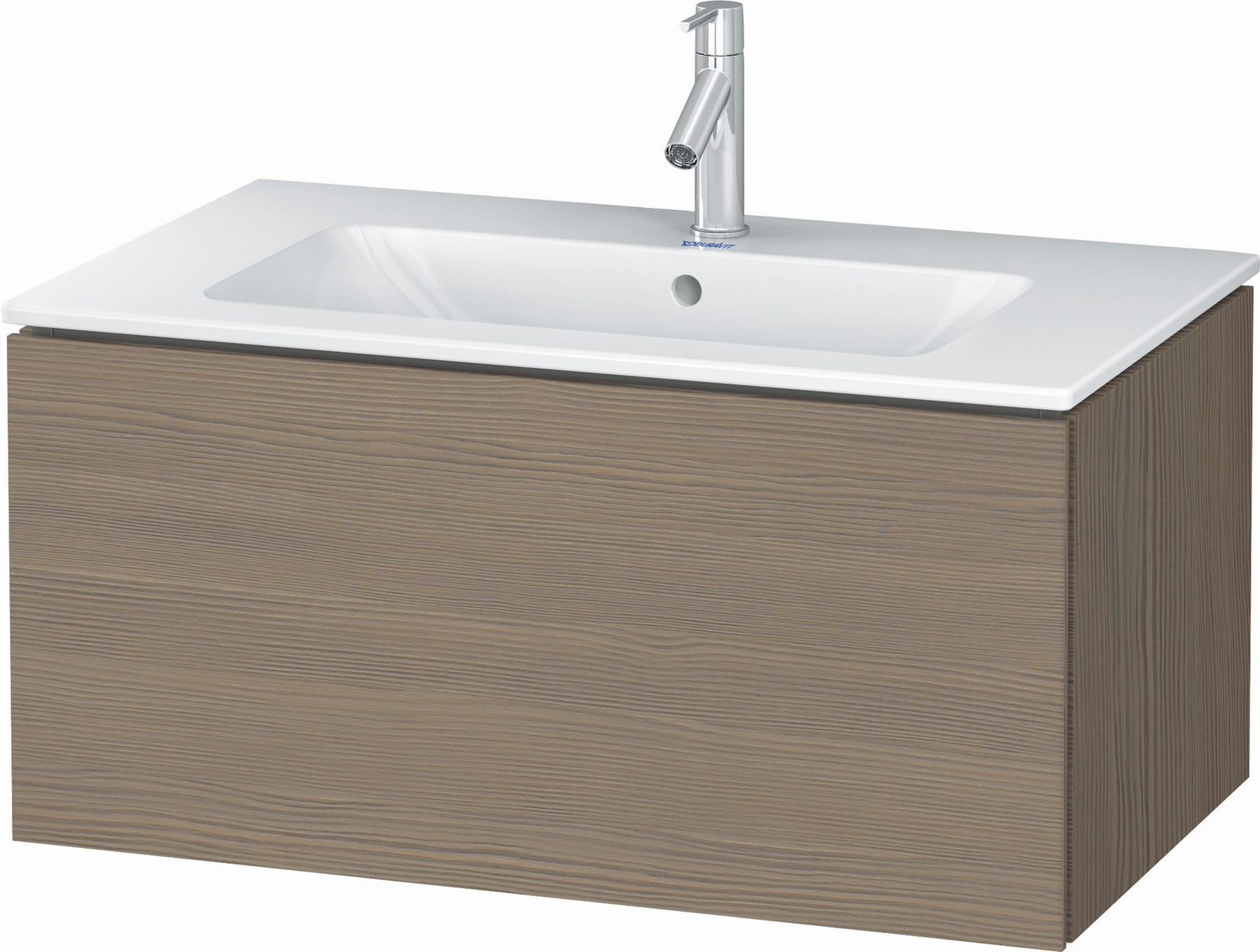 Duravit Waschtisch-Unterschrank L-Cube 82 x 48,1 cm, eiche terra, 1 Auszug, wandhängend