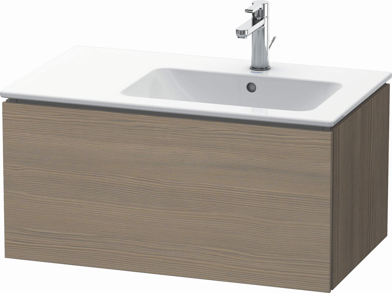 Duravit Waschtisch-Unterschrank L-Cube 82 x 48,1 cm, eiche terra, 1 Auszug, wandhängend