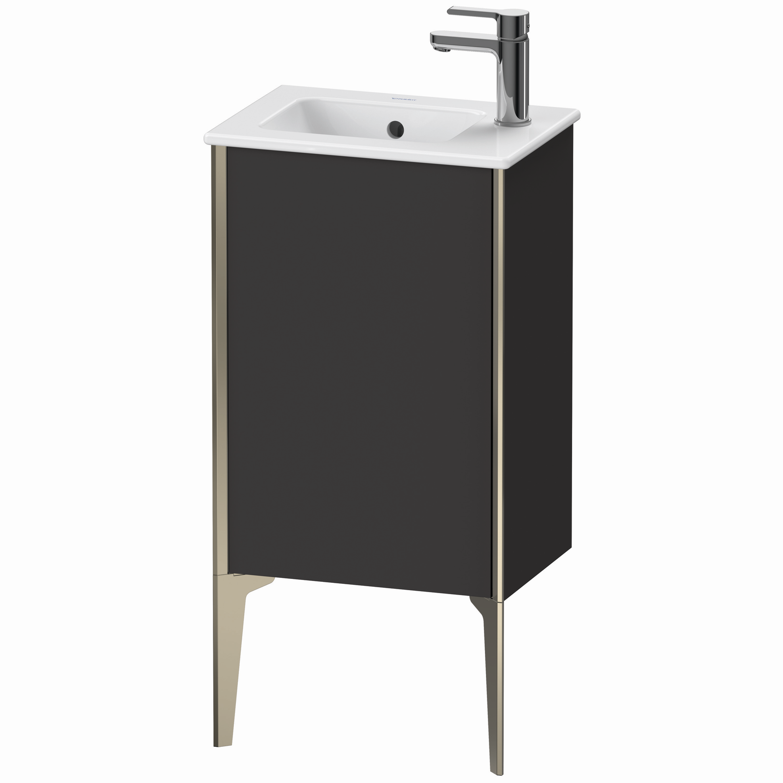 Duravit Waschtisch-Unterschrank XViu 41x29x59,4cm, stehend, champagner matt, Anschlag rechts, graphit supermatt