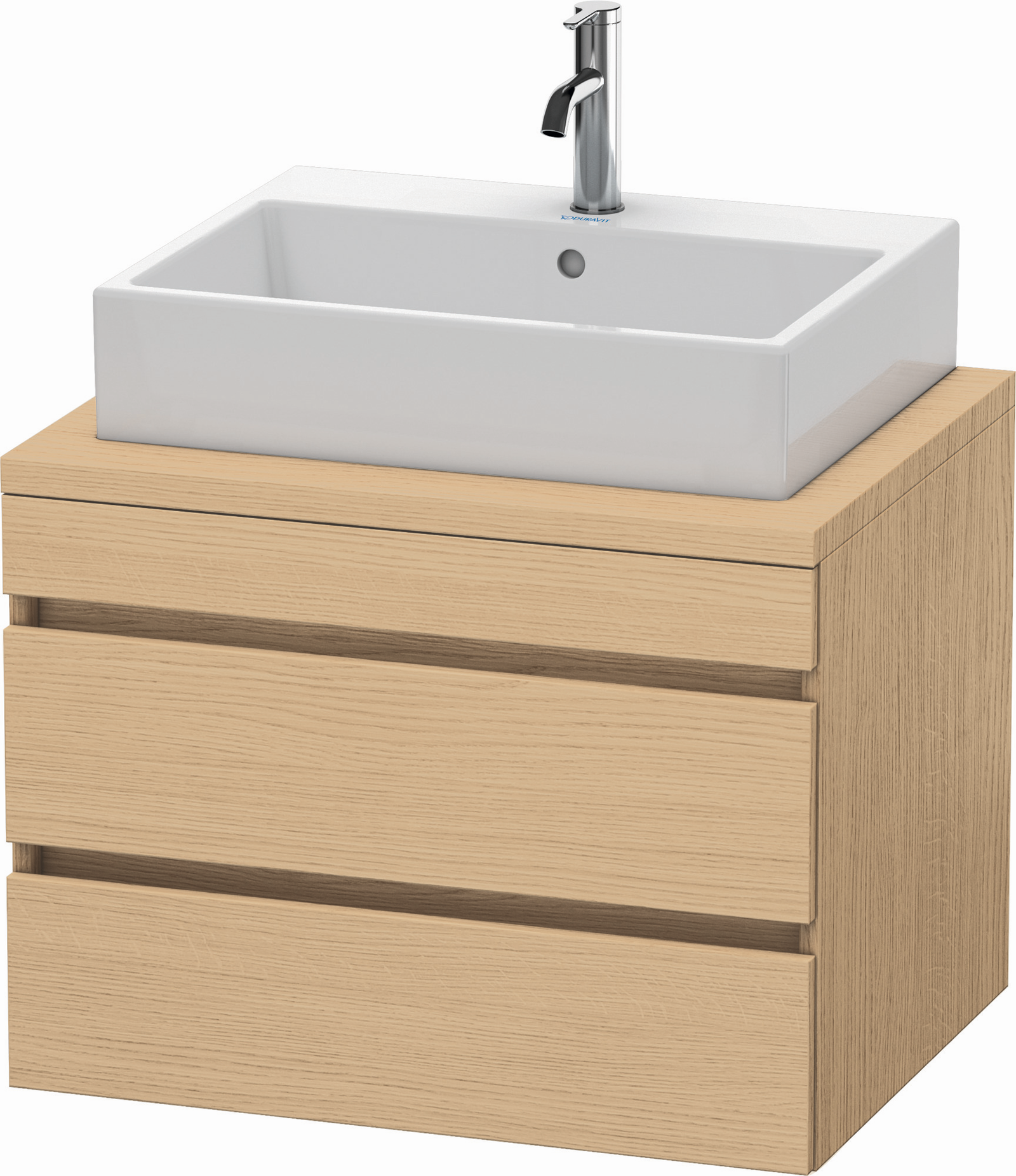 Duravit Waschtisch-Unterschrank DuraStyle 70 x 54,8 cm, Eiche natur, für Konsole, 2 Schubkästen
