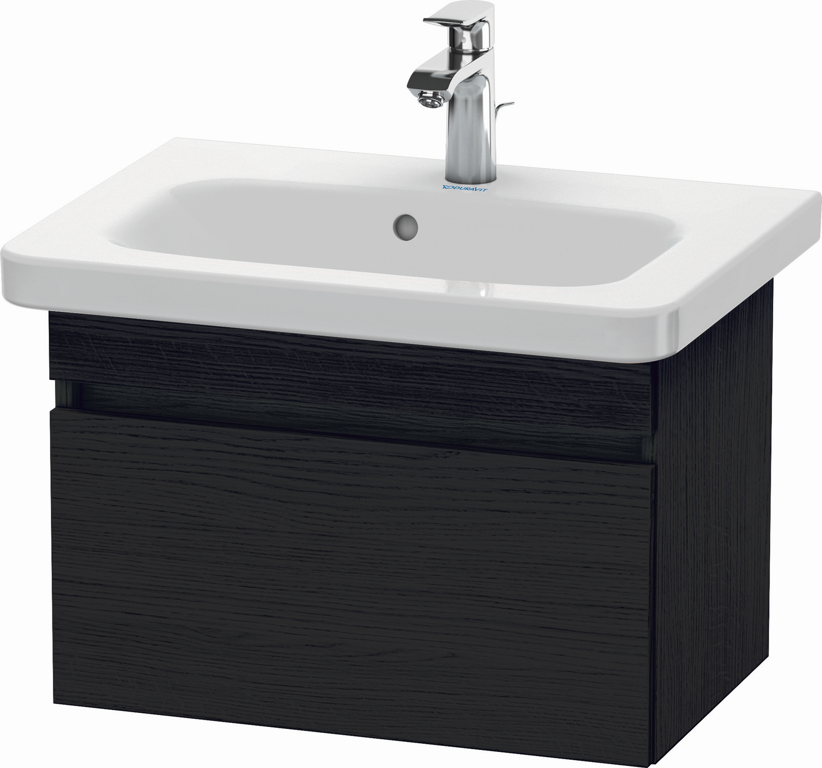 Duravit Waschtisch-Unterschrank Compact DuraStyle 58 x 36,8 cm, Eiche schwarz, 1 Auszug