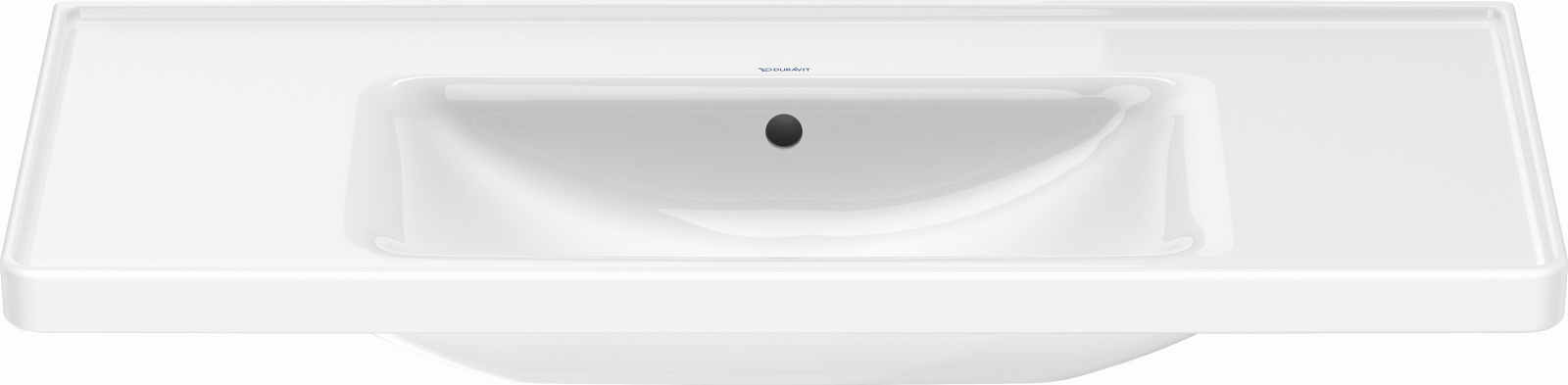 Duravit Möbel-Waschtisch D-Neo 100,5 x 48 cm, ohne Hahnloch, weiß WonderGliss, mit Überlauf, Hahnlochbank