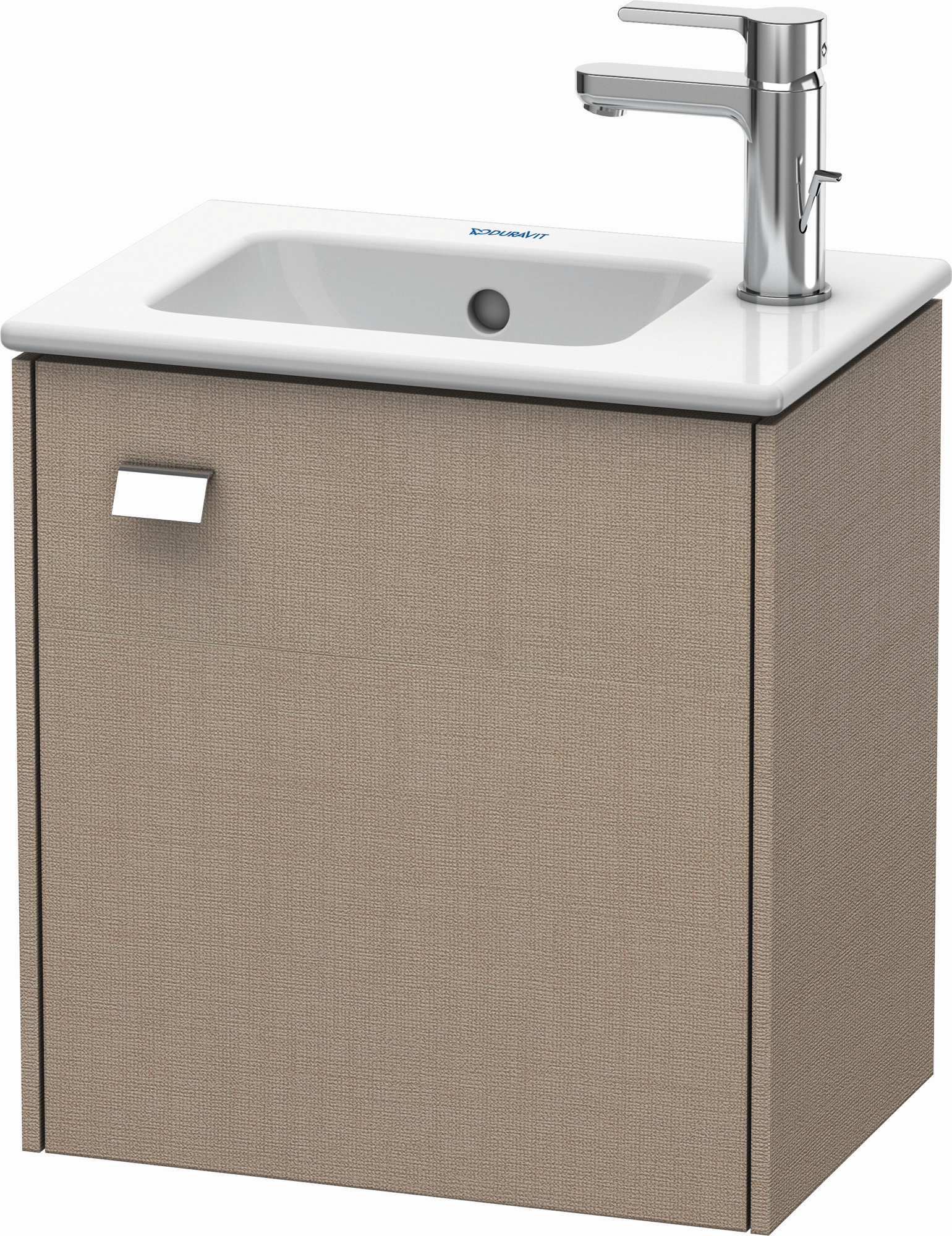 Duravit Waschtisch-Unterschrank Brioso 42x28,9x44,2cm, wandhängend, Tür rechts, chrom/Leinen