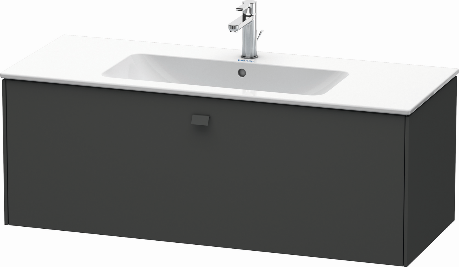 Duravit Waschtisch-Unterschrank Brioso 122 x 47,9 cm, Graphit matt, 1 Auszug, wandhängend