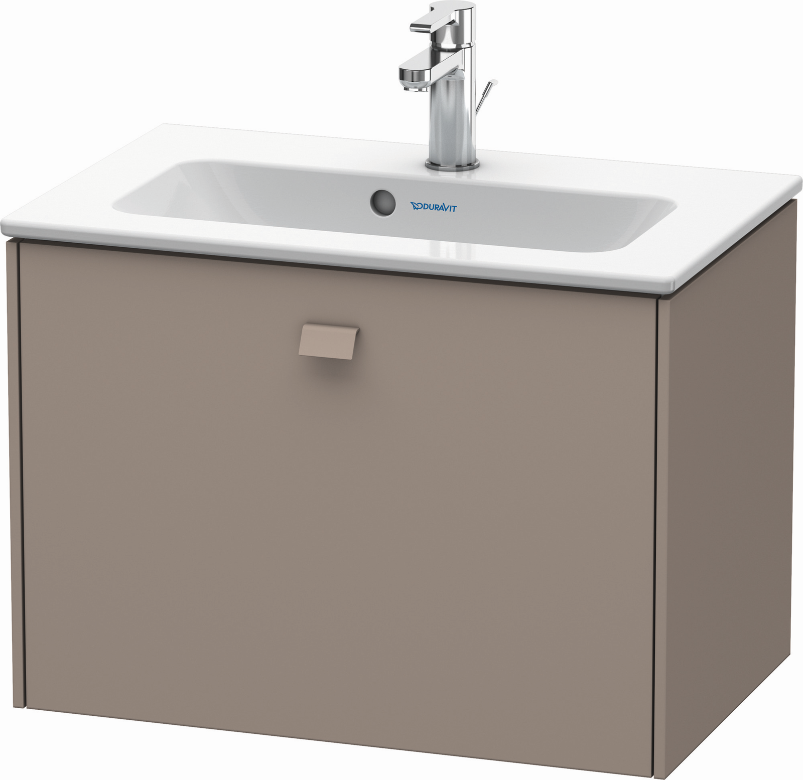Duravit Waschtisch-Unterschrank Brioso Compact 62 x 38,9 cm, Basalt matt, 1 Auszug, wandhängend