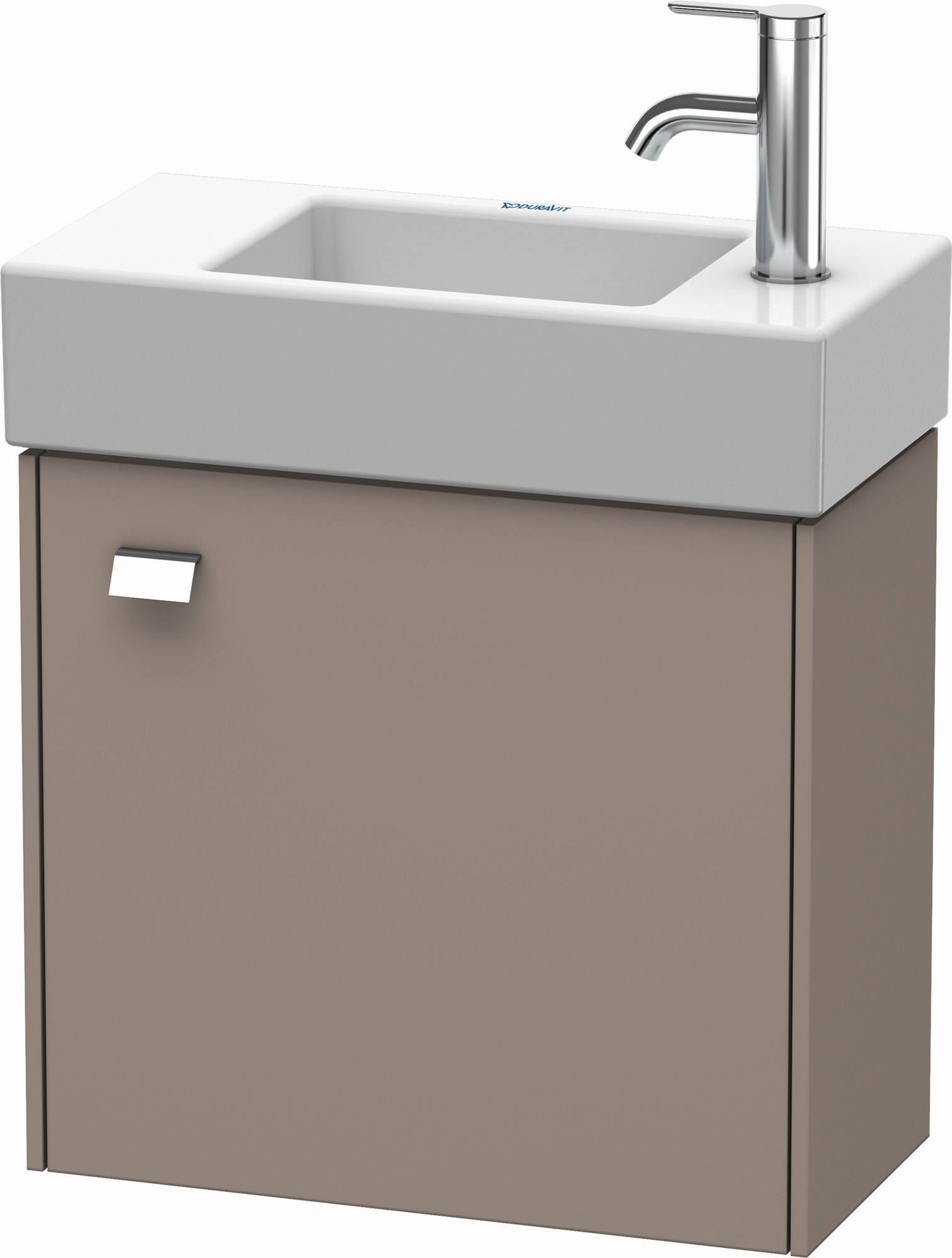Duravit Waschtisch-Unterschrank Brioso 48,4x23,9x44,2cm, wandhängend, Tür rechts, chrom/Basaltgrau