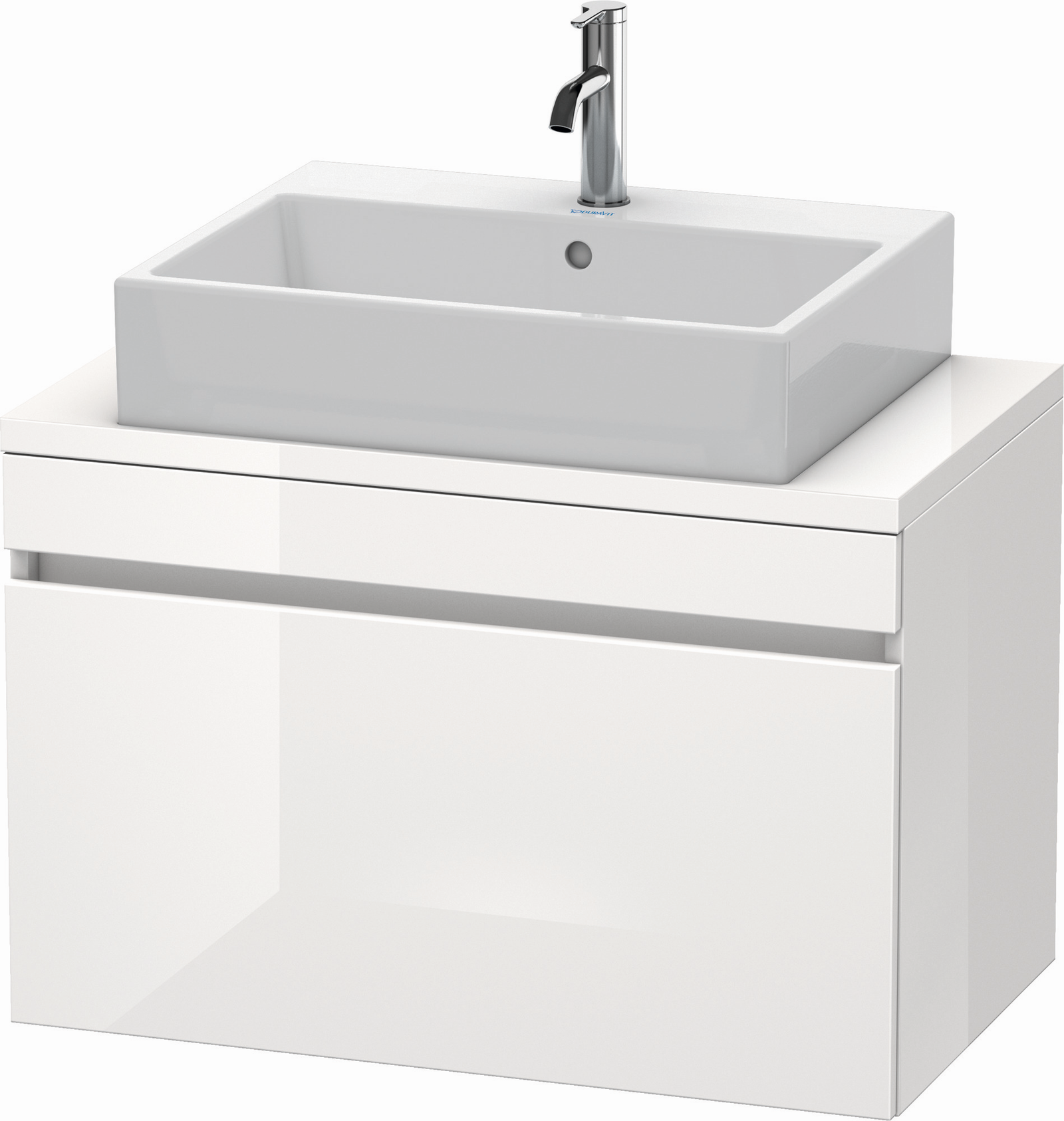 Duravit Waschtisch-Unterschrank Compact DuraStyle 80 x 47,8 cm, Eiche schwarz, für Konsole, 1 Auszug