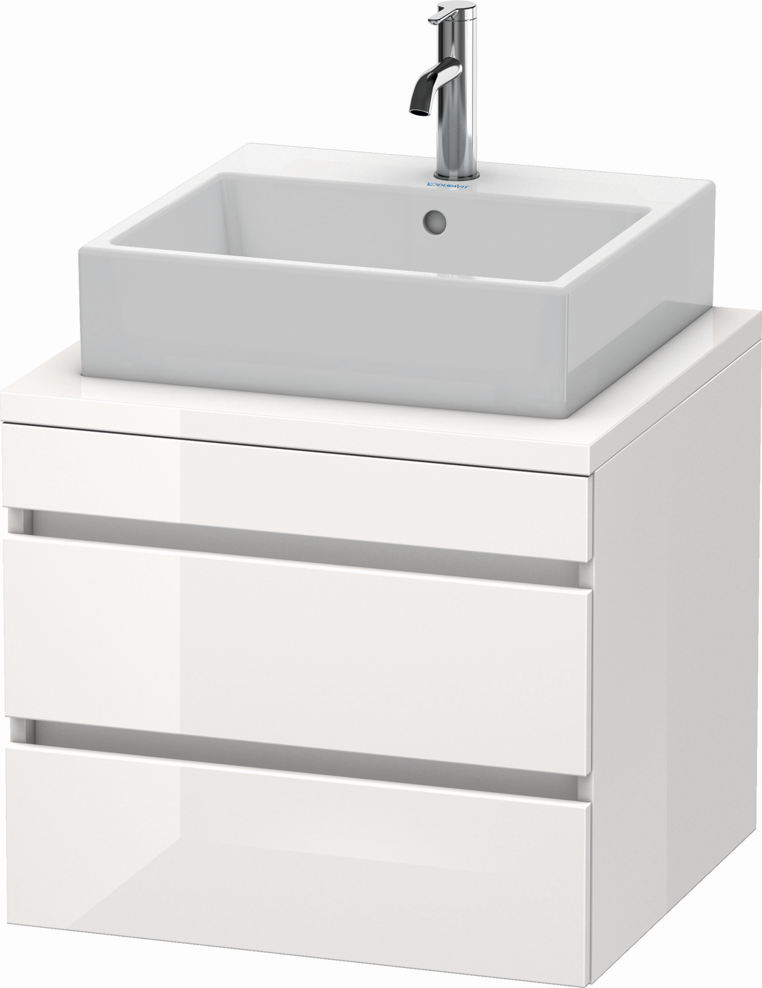 Duravit Waschtisch-Unterschrank DuraStyle 60 x 54,8 cm, Eiche natur, für Konsole, 2 Schubkästen