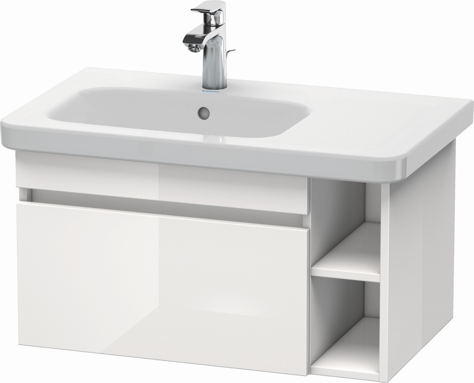 Duravit Waschtisch-Unterschrank DuraStyle 73 x 44,8 cm, Becken links, Eiche terra, 1 Auszug