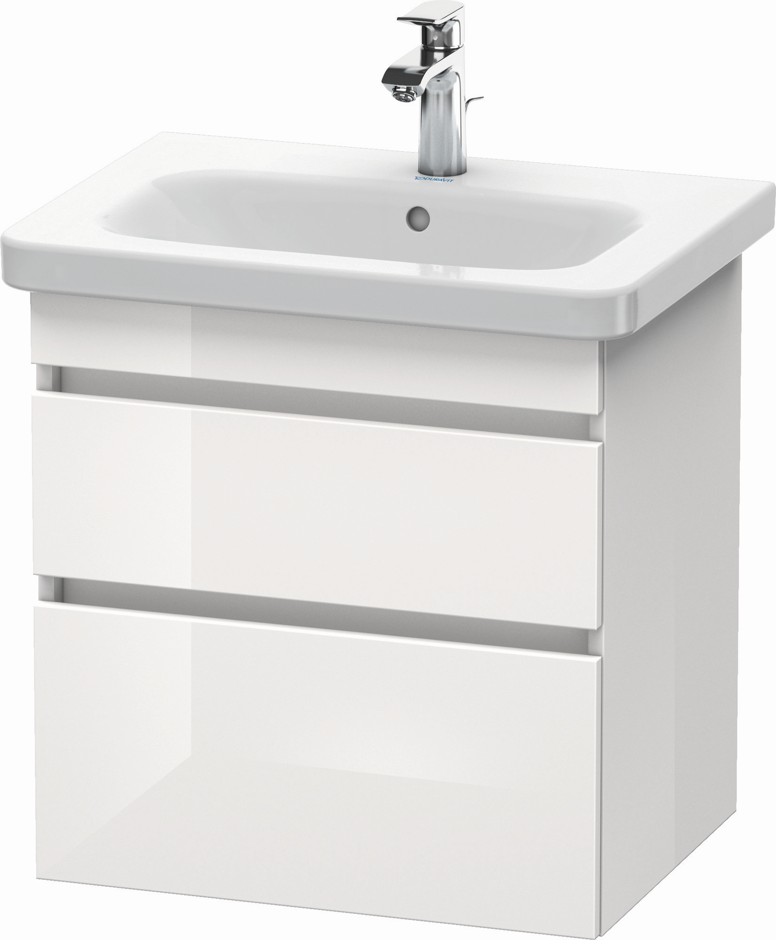 Duravit Waschtisch-Unterschrank DuraStyle 58 x 44,8 cm, Eiche terra, 2 Schubkästen, wandhängend