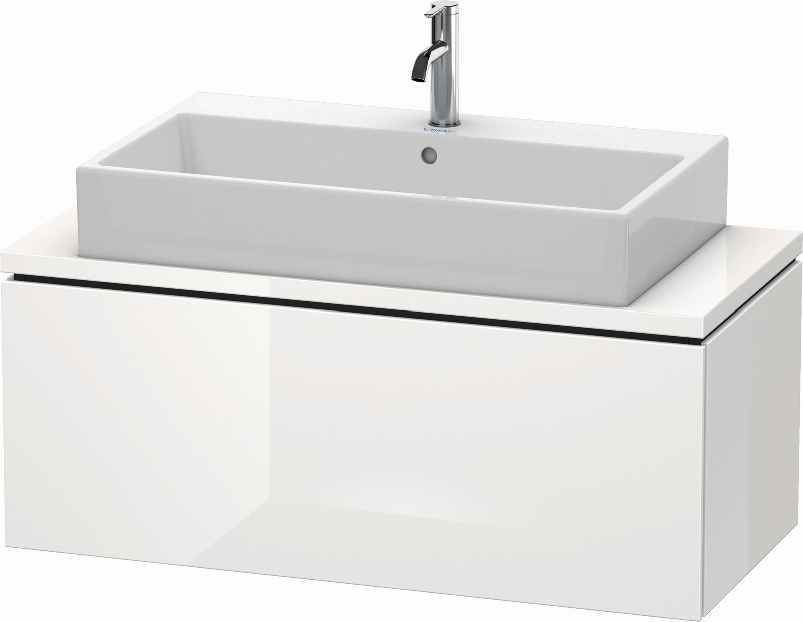 Duravit Waschtisch-Unterschrank Compact L-Cube 102 x 47,7 cm, eiche terra, für Konsole, 1 Auszug