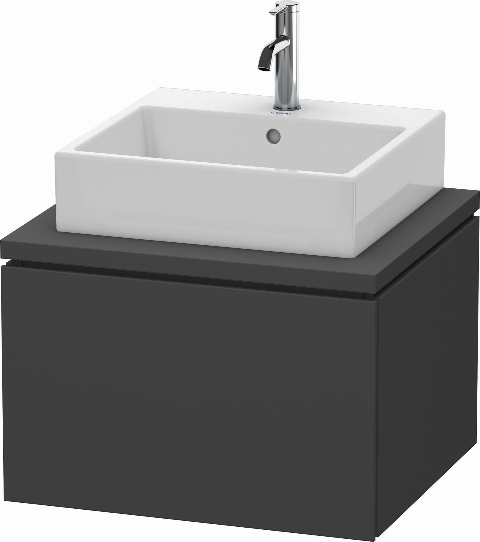 Duravit Waschtisch-Unterschrank L-Cube 62 x 54,7 cm, graphit matt, für Konsole, 1 Auszug