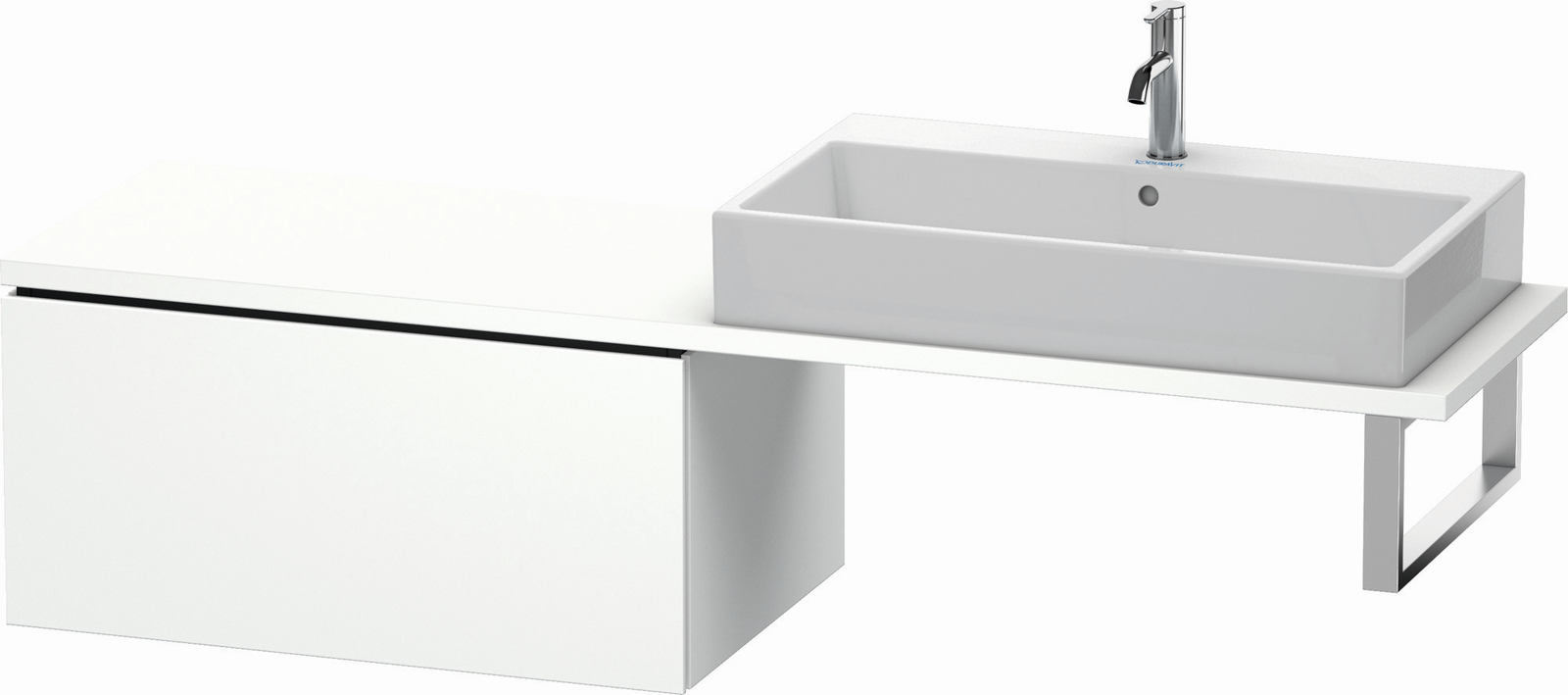 Duravit Unterschrank L-Cube 82 x 54,7 cm, weiß matt, für Konsole, 1 Auszug