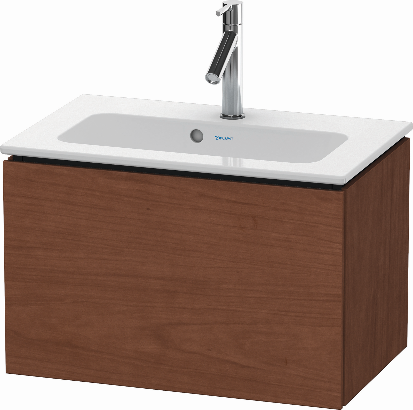 Duravit Waschtisch-Unterschrank Compact L-Cube 62 x 39,1 cm, amerikanischer nussbaum, 1 Auszug, wandhängend
