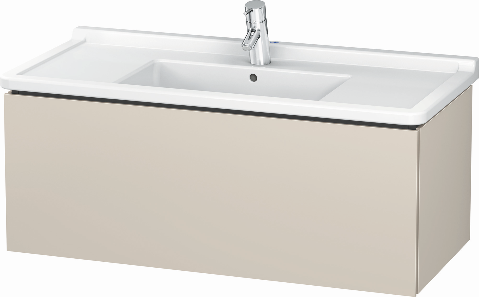 Duravit Waschtisch-Unterschrank L-Cube 102 x 46,9 cm, taupe matt, 1 Auszug, wandhängend