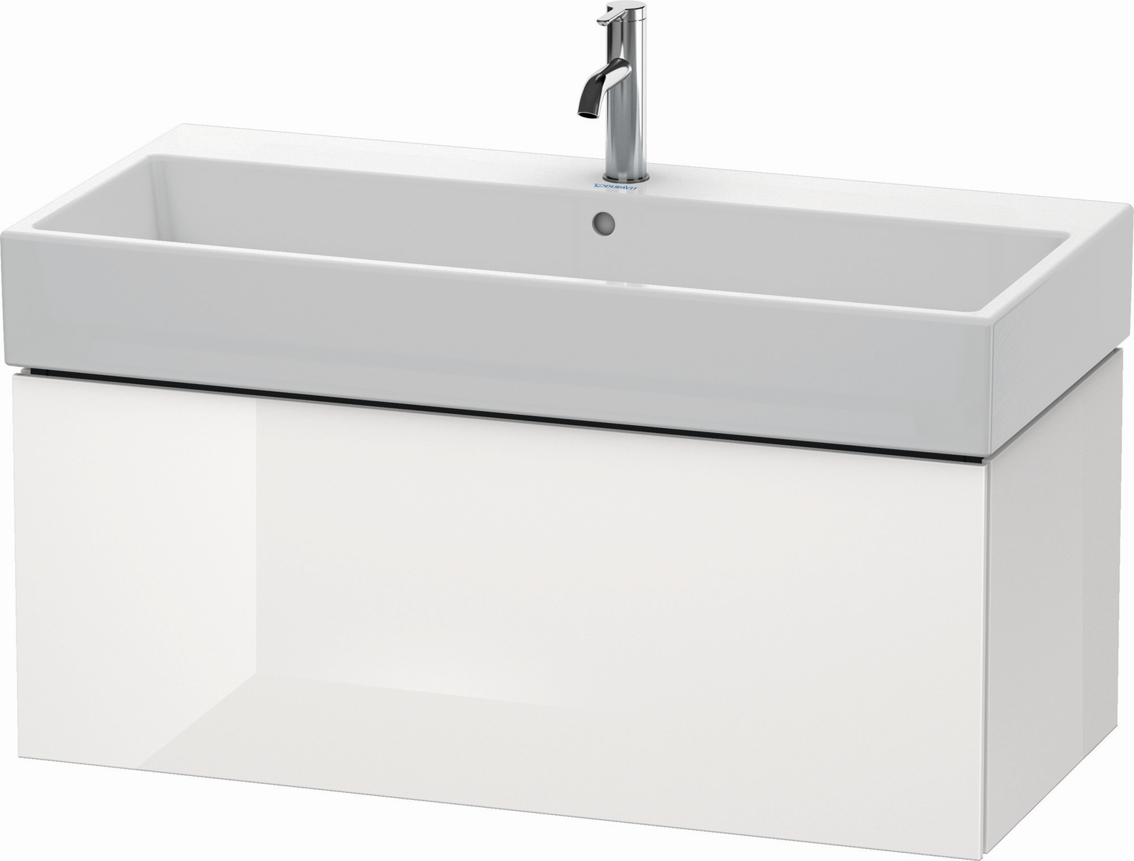 Duravit Waschtisch-Unterschrank L-Cube 98,4x 45,9 cm, eiche schwarz, 1 Auszug, wandhängend