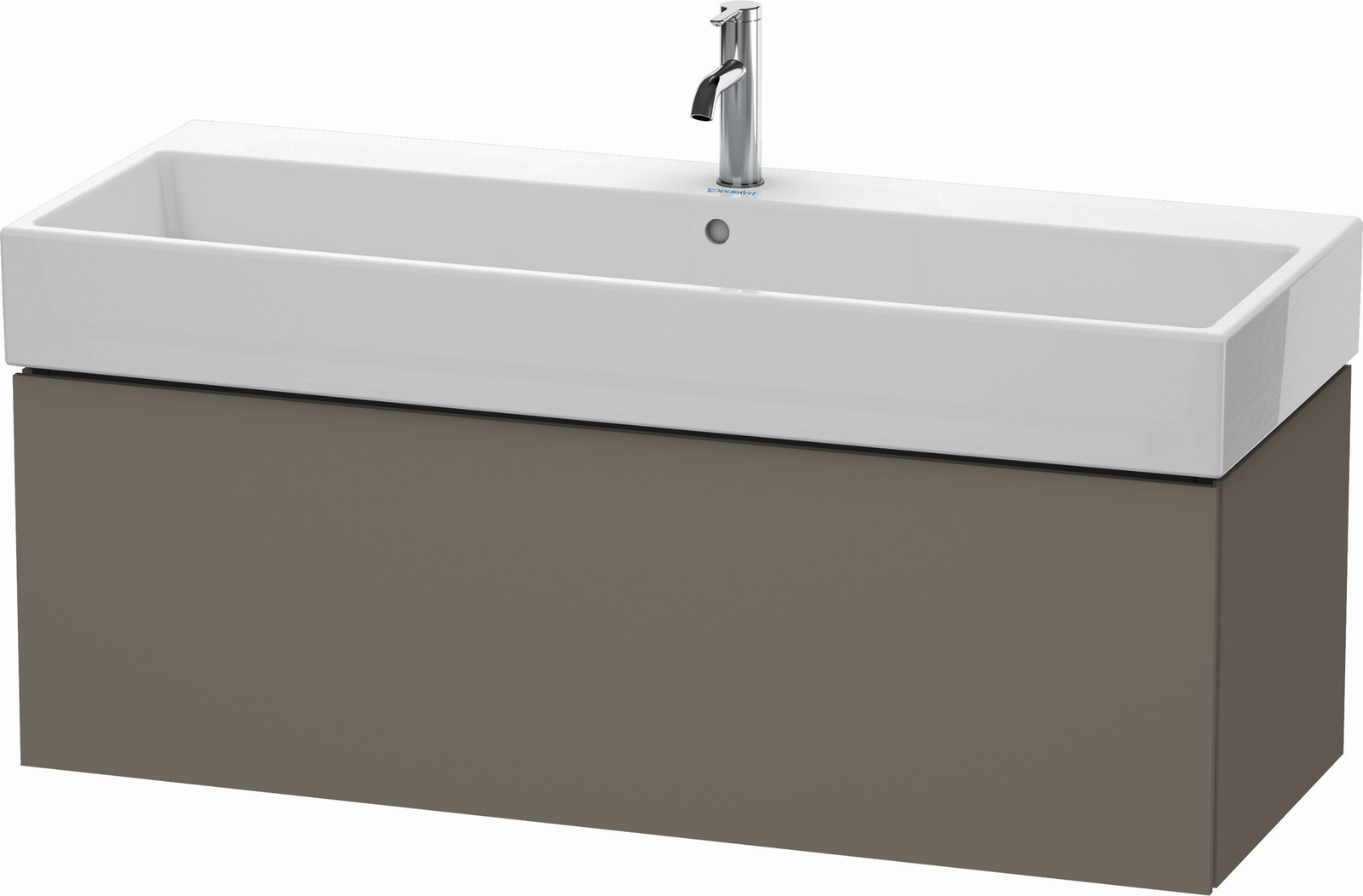 Duravit Waschtisch-Unterschrank L-Cube 118,4x 45,9 cm, flannel grey seidenmatt, 1 Auszug, wandhängend