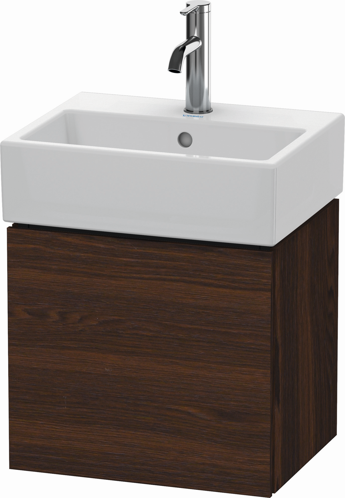 Duravit Waschtisch-Unterschrank L-Cube 43,4x34,1x40cm, wandhängend, Tür rechts, nussbaum gebürstet